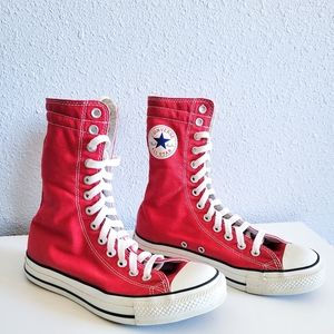 Converse Chuck Taylor All Star Fold Down High Top Red Men 6.5 Women 8.5